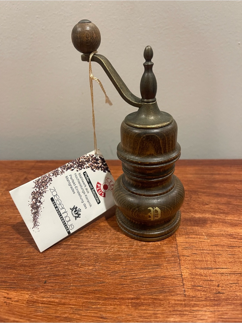 Zassenhaus Speyer 5” Pepper Mill Grinder Ceramic Keramik Mechanism Germany Beech